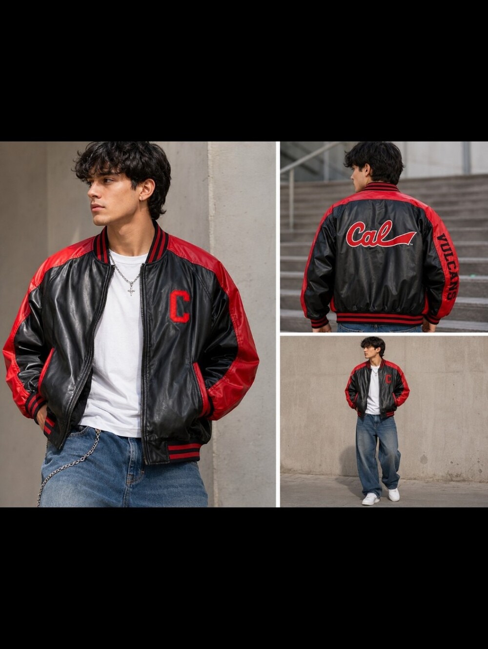 Vintage Steve & Barry’s Cal Vulcans Varsity Jacket Excellent Condition Y2K LARGE